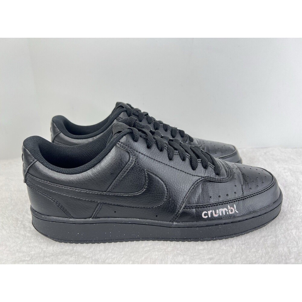 NIKE Court Vision Low Next Black Sneakers Mens Size 12 DH2987-002 Crumbl Cookie